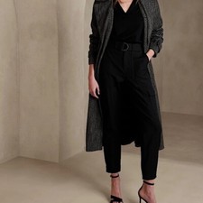 Banana Republic Slim Refined Stretch Cargo Utility Trouser Ankle Pant Black 4