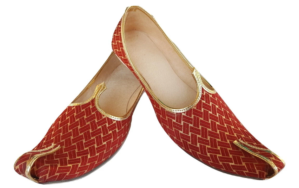 Aura Mens flat jutti Indian wedding mojari sherwani ethnic shoes US size 8-12 CV