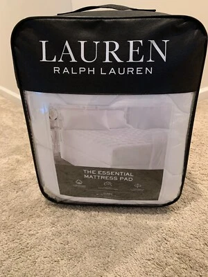 New Lauren Ralph Lauren Lite-Loft Essential Quilted 21" Mattress Pad Queen White