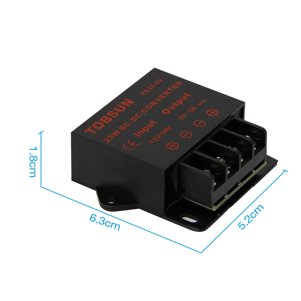 DC-DC Step Down Converter 12V/ 24V to 5V 5A Transformer Power Regulator Module - Image 3 of 4