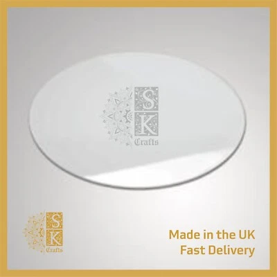 Laser Cut Transparent Acrylic Clear Round Circle Glass Replacement, Cut to Size