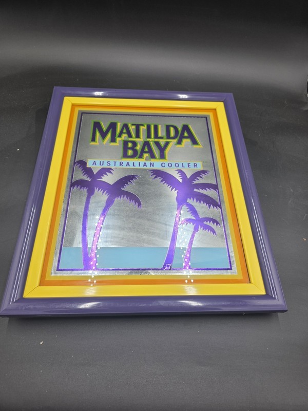 Vintage Matilda Bay and Budweiser Mirror Bar Signs Set of 2