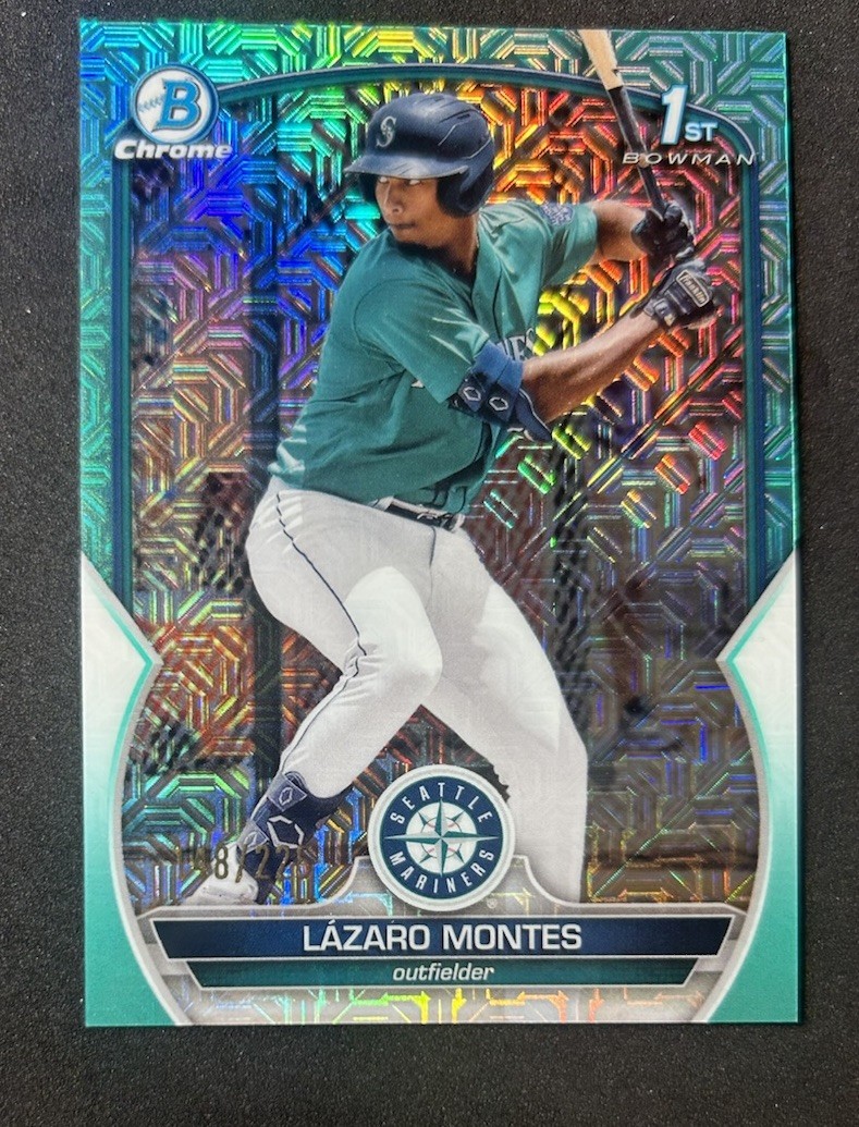 2023 Bowman Chrome Mega Box Lazaro Montes Aqua Mojo Refractor /225 1st