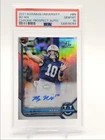 BO NIX 2021 BOWMAN CHROME UNIVERSITY 1ST REFRACTOR GEM AUTO PSA 10 Q0481