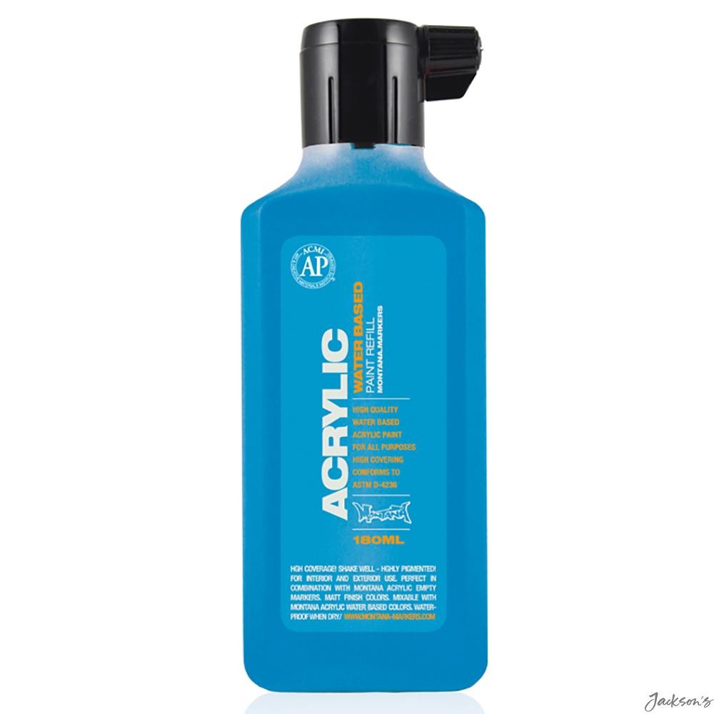 Montana Acrylic Marker Refill Water Based 180ml Shock Blue Paint
