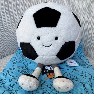 Jellycat Amuseables Sports Soccer Ball 21cm Soft Toy BNWT With Dust Bags*