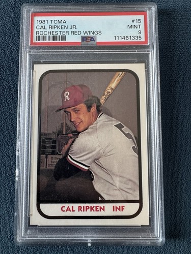 1981 TCMA Rochester #15 Cal Ripken Jr. PSA 9 Rookie Card, Iron Man