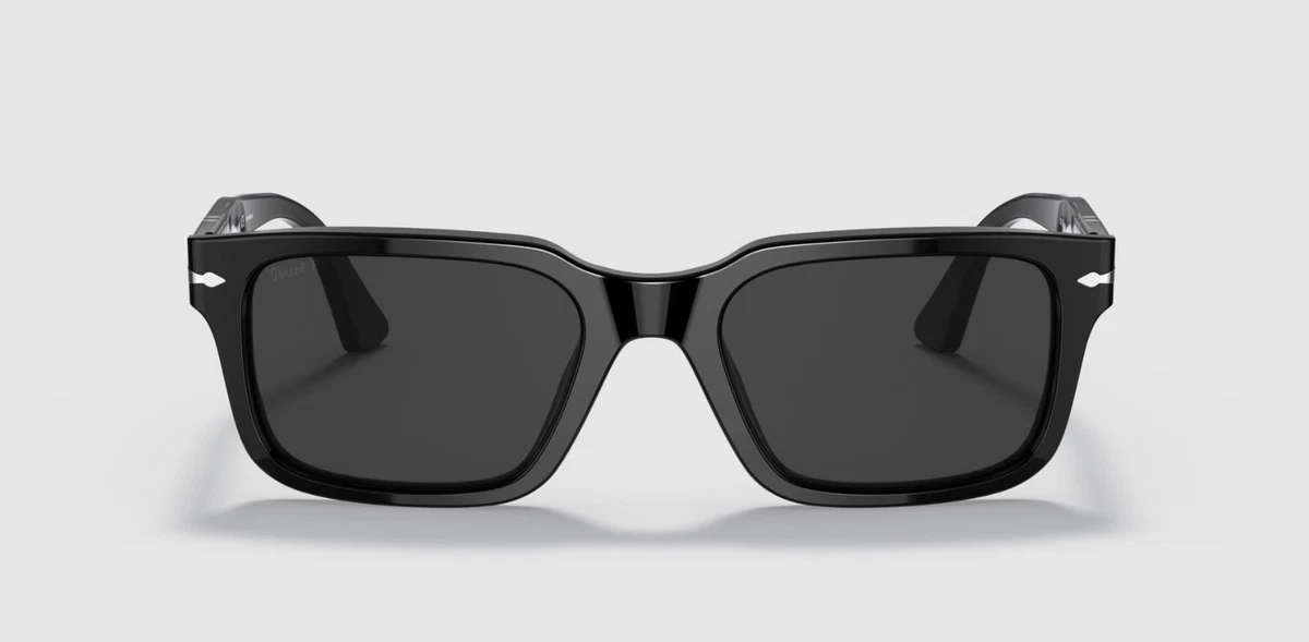 PERSOL PO3272S 95 48 Black Polar Dark Grey Polarized 55 mm Unisex Sunglasses