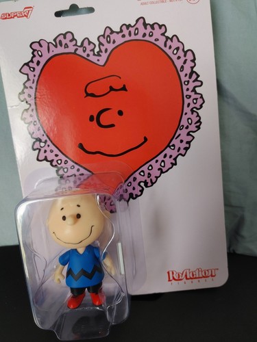 Super 7 Charlie Camicia Blu Marrone San Valentino Action Figure ReAction Figure Nuovo - Foto 1 di 2