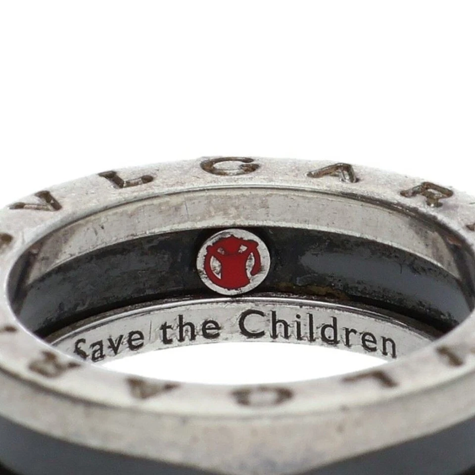 Anillo Bulgari B-ZERO1 Save The Children plata negro cerámica para hombre talla 11,5 usado Foto 4 de 4
