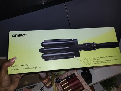 amika High Tide Deep Waver Black Hair Waver Styling Tool