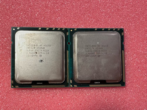 2pcs Pair Intel Xeon X5690 SLBVX 3.46GHz 6.4GT/s 12MB 6 Core 1333GHz CPU