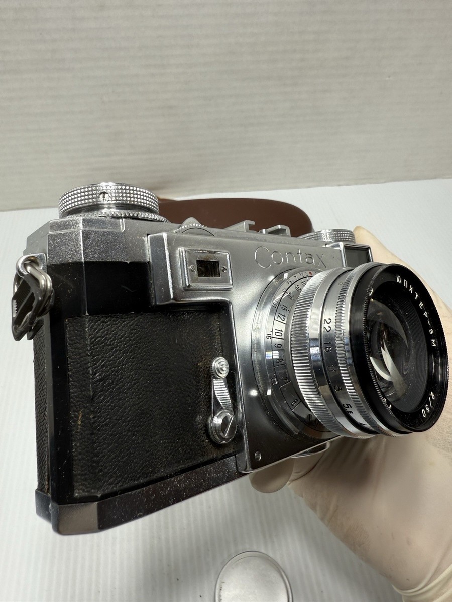 Zeiss Ikon Contax Film Camera TEP-8M 2/50 No.7641626 With Leather