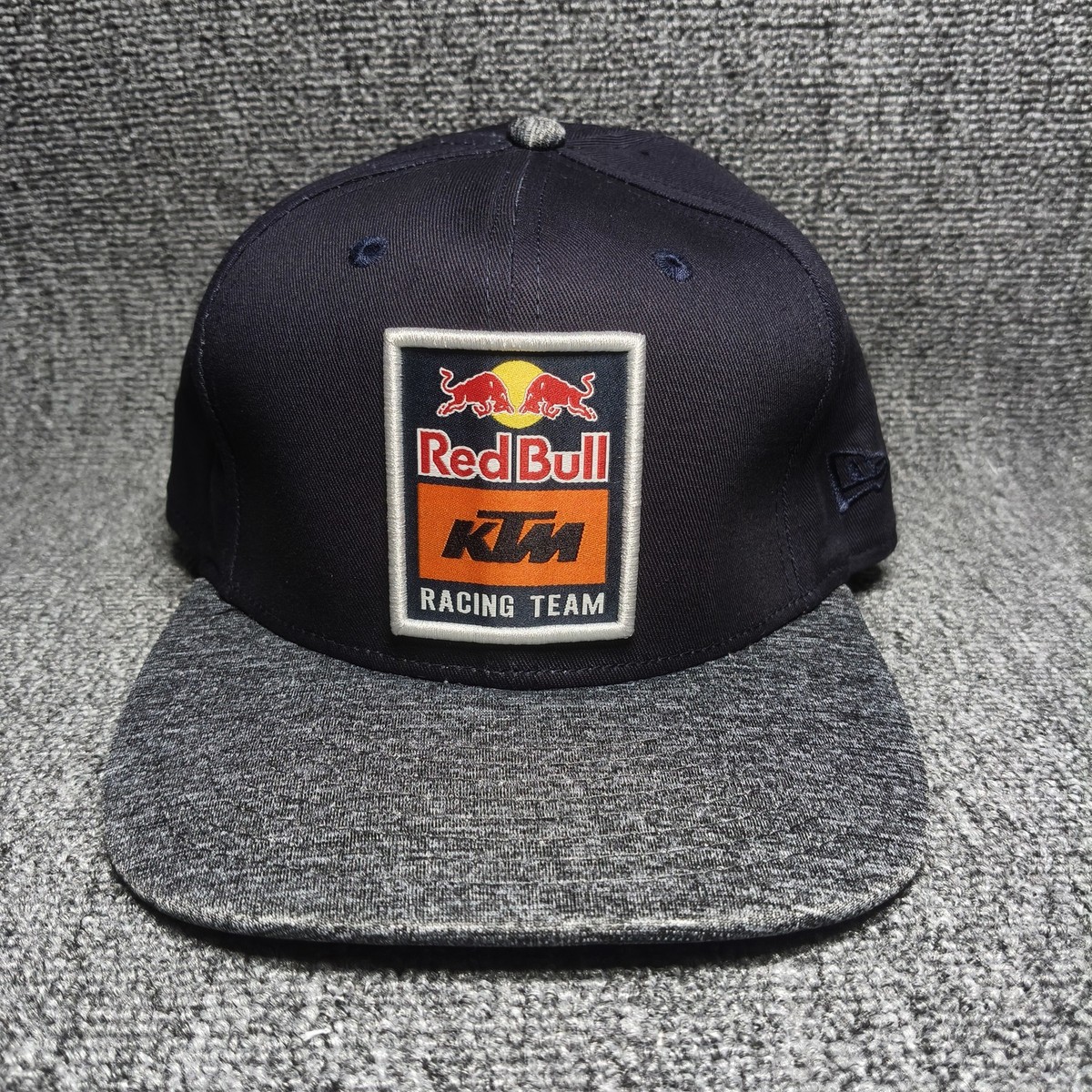 New Era Red Bull KTM Racing Team Cap Navy Gray Flat Brim Patch Hat