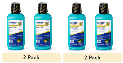Equate Maximum Strength Antacid Liquid, Original Flavor, 12 fl oz. (Pack-4)