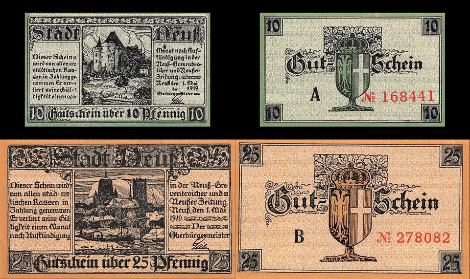 2 x Notgeld Notgeld Neuß Stadt - Bild 1 von 1