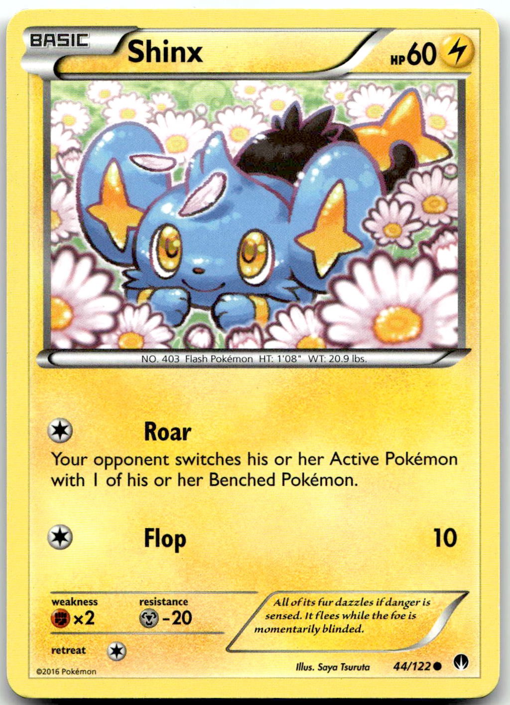 Pokemon Shinx BREAKpoint BKP #44/122 Common LP BUY 2, 1 FREE!