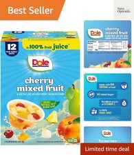 Cherry Mixed Fruit Fruit Bowls Snack in 100 Fruit Juice 12 - 4 oz Cups