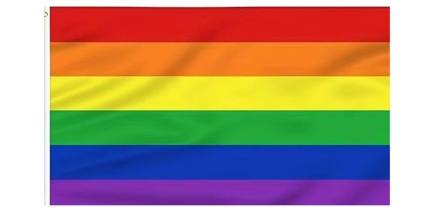 Regenbogen Pride-Flagge 150x90cm mit zwei Ösen