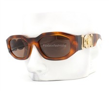 Versace Biggie Sunglasses VE4361 5217/73 Brown Havana Gold Medusa Logo w/case