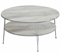 Grauer Holz Couchtisch Modern Eleganter Wohnzimmertisch