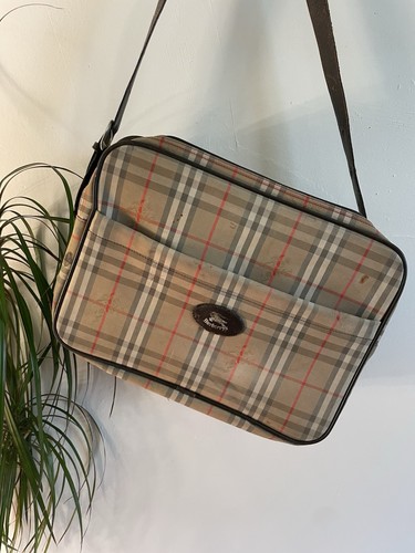 Vintage Burberry Weekend Travel Business Nova Check Shoulder Bag - Picture 2 of 22