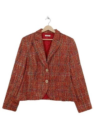 CHRISTIAN BERG Strickblazer Damen Blazer Gr. DE 42 rot Casual-Look