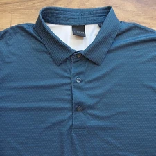 Dunning Polo Mens Extra Large Blue Dot Print AOP Golf Performance BallenIsles