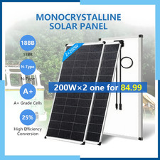 400W Solar Panel Monocrystalline 12V Off-Grid Battery Power RV Home Boat Camping