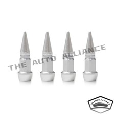 4pcs Spike Bullet Valve Stem Caps Cover Tire Wheel Metal Aluminum Pointed