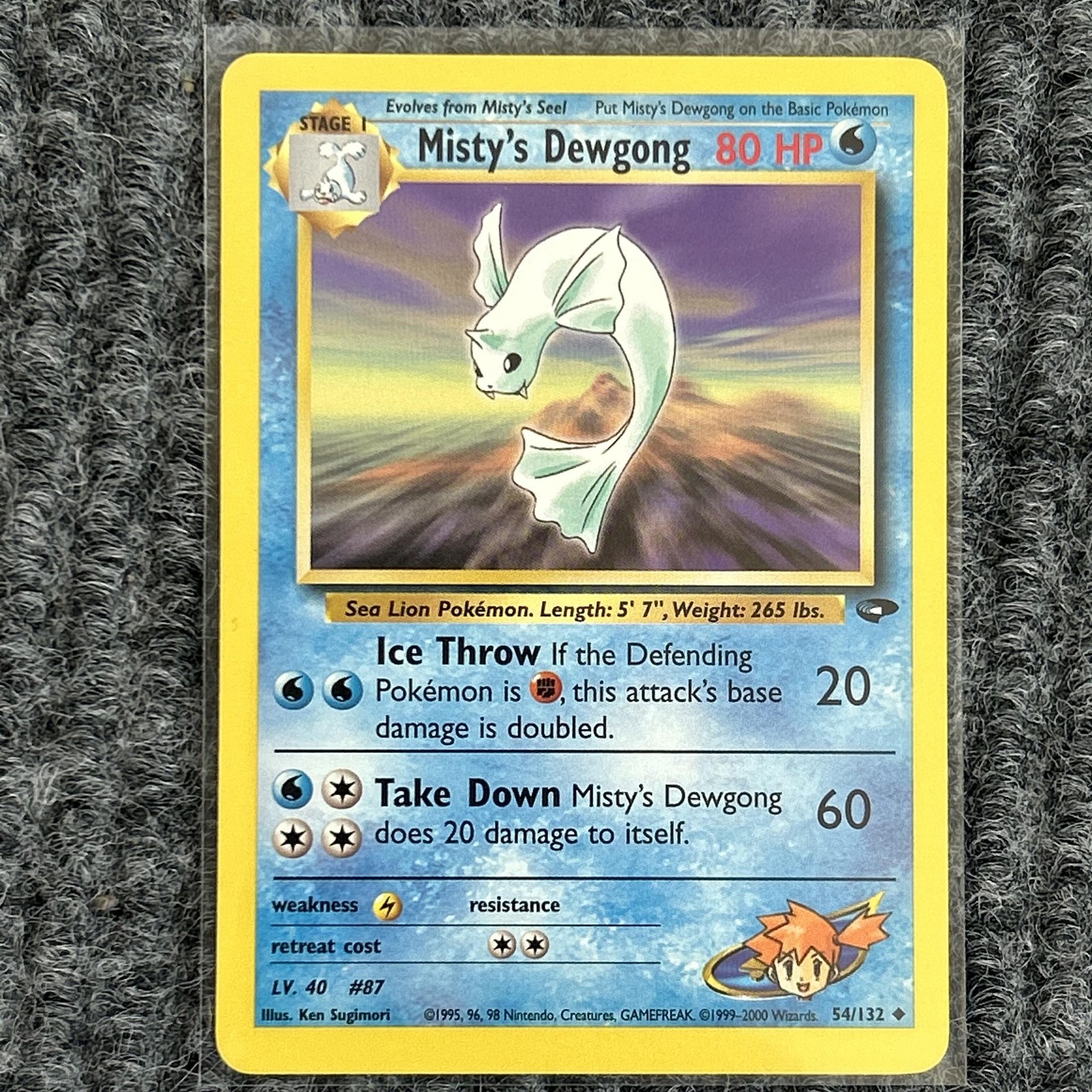 Vintage Pokemon Misty's Dewgong Gym Heroes 54/132 Water NM Non-Holo Uncommon