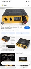 Tattoo Boutique Power Supply 18V 1.5A Digital Display Black Gold Aluminum