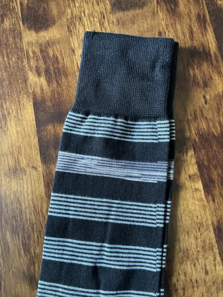 Pantherella One Pair Rubra Block Stripe Cotton Socks Size Med. 7.5 - 9.5 - Image 3 of 4