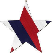 Vintage 4Th of July Door Decorations Star Sign, 11" Wooden Patriotic Memorial Da