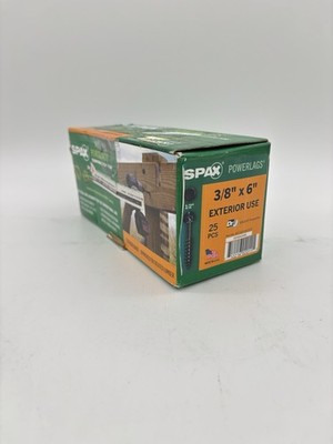 (25) SPAX Power-Lag 3/8 in. x 6 in. Exterior Hex Head Structural Wood Lag Screws