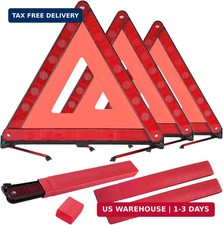 ATPEAM Warning Triangle Kit - 3 Pack Reflective Safety Triangles for Vehicles