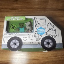 Minecraft Travel Activity Set Coloring Stickers Display Used Complete