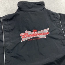 Vintage Swingster Budweiser Jacket Mens XXL Black Full Zip Bud Light 90s