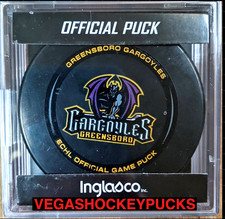 2025-26 GREENSBORO GARGOYLES ECHL OFFICIAL GAME PUCK **CAROLINA #2 FARM TEAM**