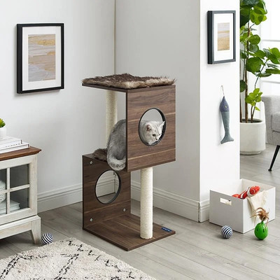 Sheree 34'' Dark Brown Cat Tree