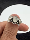 Vintage Sterling Silver Designer A CADMAN Moonstone Ring Size 9.25