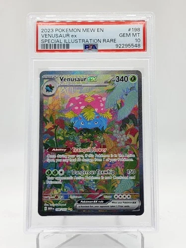 VENUSAUR EX 2023 POKEMON 151 SPECIAL ILLUSTRATION RARE #198 PSA 10 Q0895