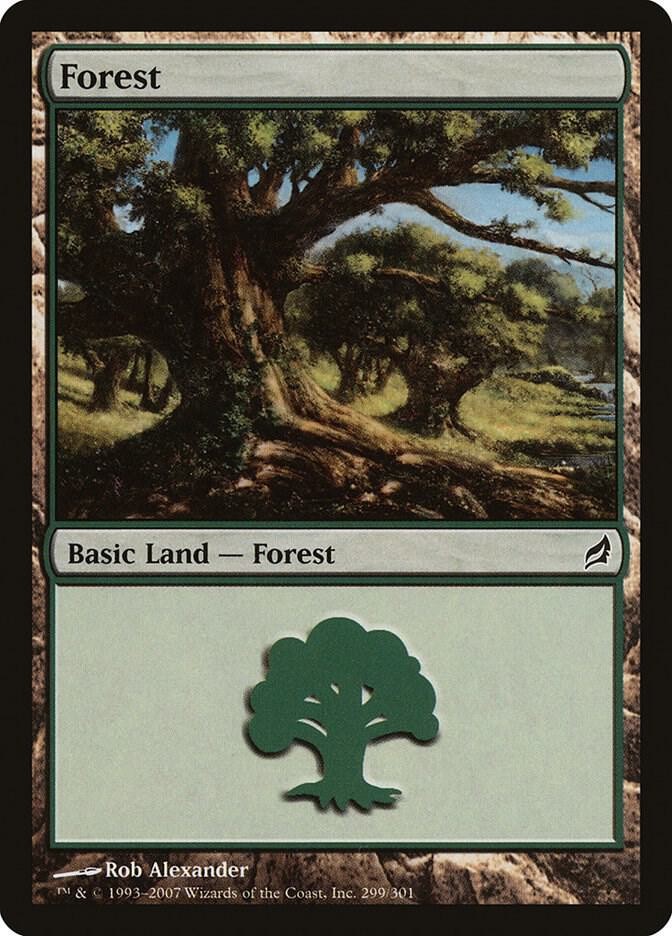 Forest (299) 299 Land Lorwyn Magic: The Gathering Near Mint