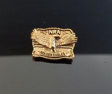 NRA Golden Eagles Lapel Pin Gold Tone Eagle Made in USA H