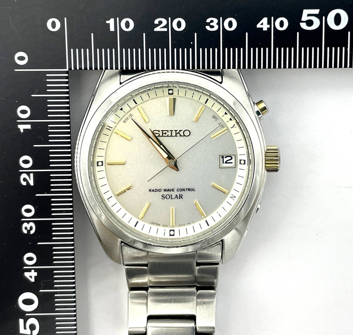SEIKO Radio Wave Control Solar Men's Watch Silver Dial 7B24-0AN0