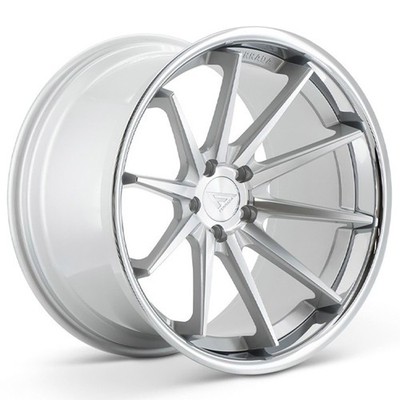 19x8.5''Ferrada Wheels FR4 Silver Machined with Chrome Lip Rims (A01)