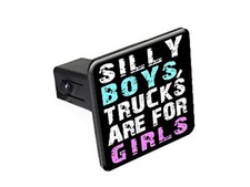 Silly Boys Trucks for Girls Tow Trailer Hitch Cover Plug Fits 2" Receiver