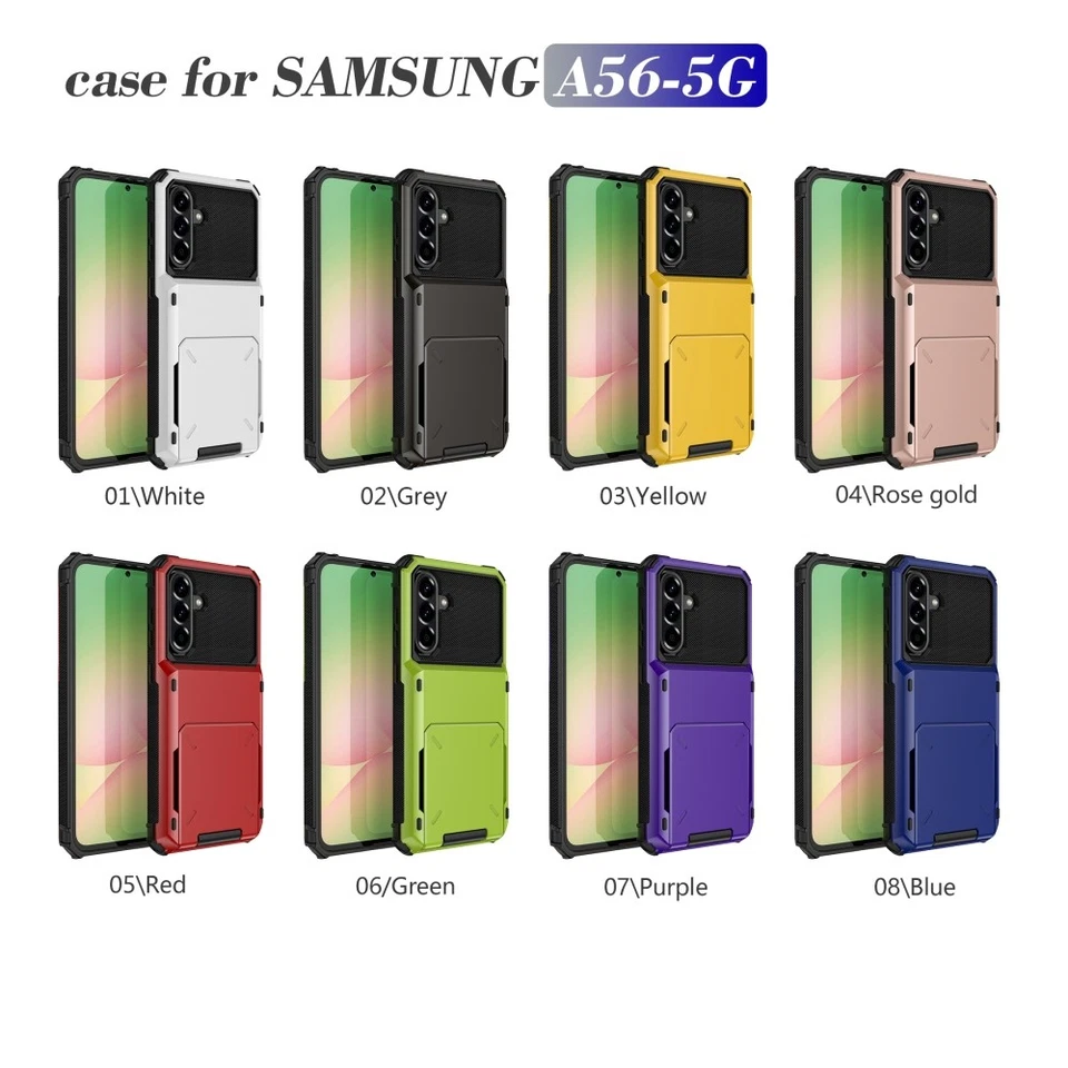 Hülle Für Samsung Galaxy A57 A37 A56 A16 Schutzhülle Rüstung Stoßfest Kartenfach - Bild 2 von 4