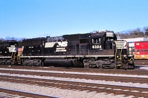 NORFOLK SOUTHERN (NS) SD40E 6324 Original slide--Knoxville, Tennessee--2025