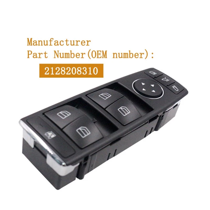 Interruptor de ventana eléctrica para Mercedes Benz W204 W212 E350 E400 E550 C300 A2128208310 Foto 4 de 4